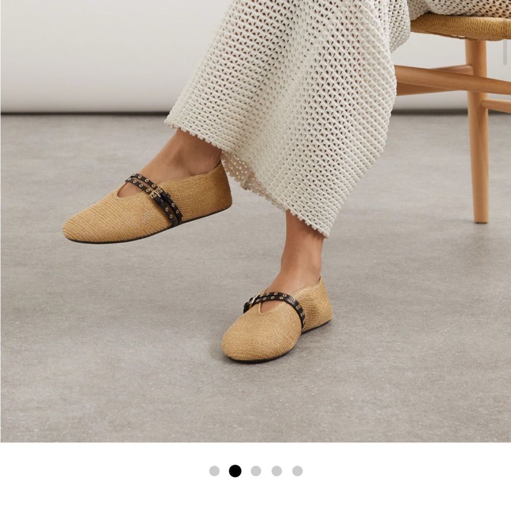 Alaia paper straw ballerina